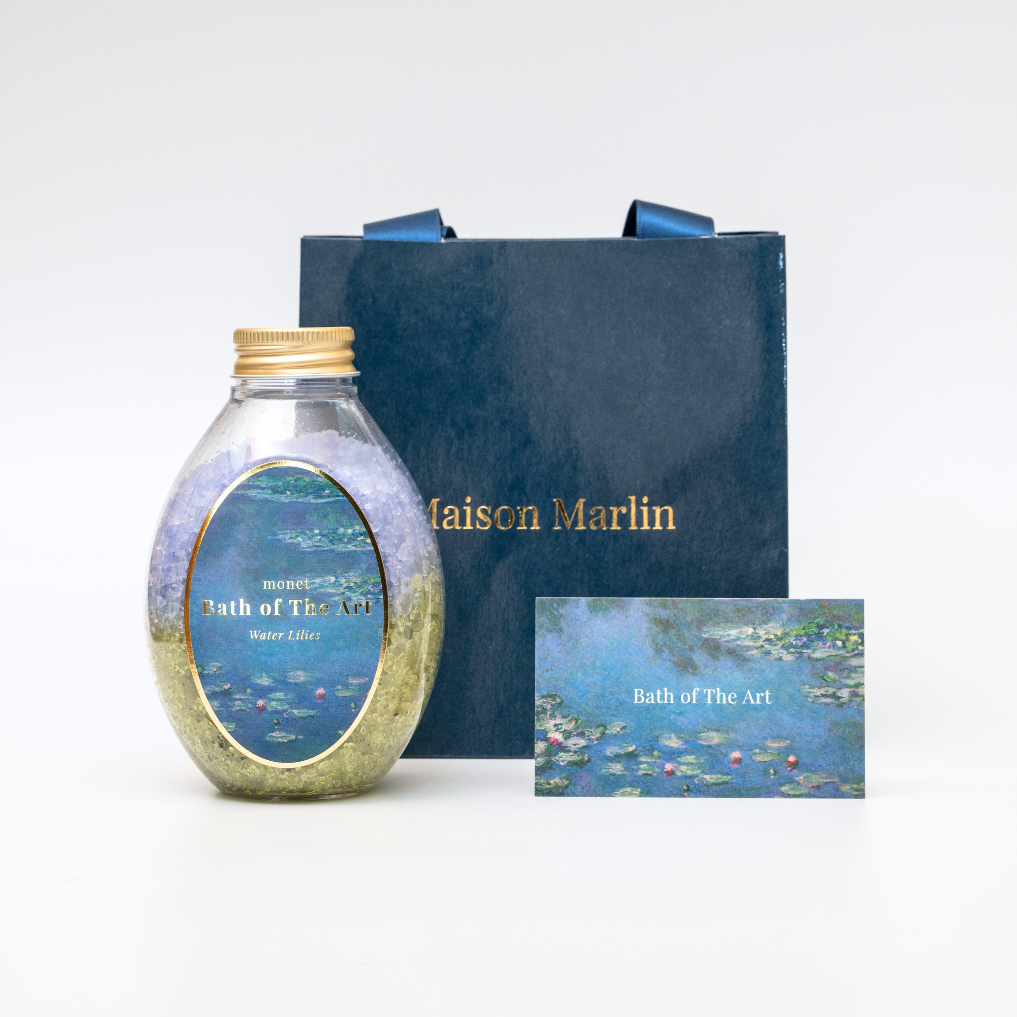 〈ギフトに〉ギフトバッグセット　バスソルト‐モネ・睡蓮‐